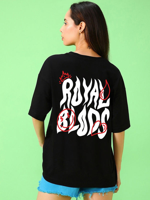 (BOGO) Royal Bloods : Urban Oversized Tee| Made from Premium Cotton | Unisex Fit | Black